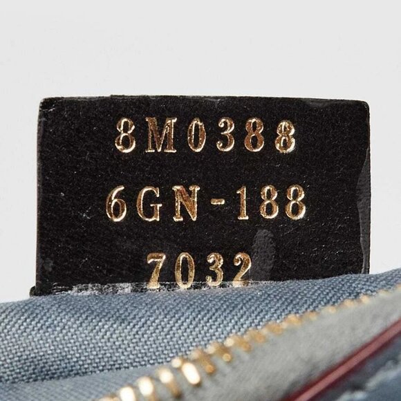 Fendi Blue/Burgundy Leather By The Way Zip Card Holder Wallet - 8M0388 - Picture 7 of 8